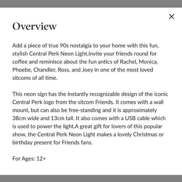 FRIENDS TV SERIES — CENTRAL PERK LED NEON LIGHT SIGN WALL MOUNTABLE, COFFEE SHOP - Picture 7 of 7